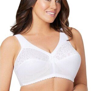 Glamorise Plus Size MagicLift‎ Cotton Support Bra 1001 Size 40F